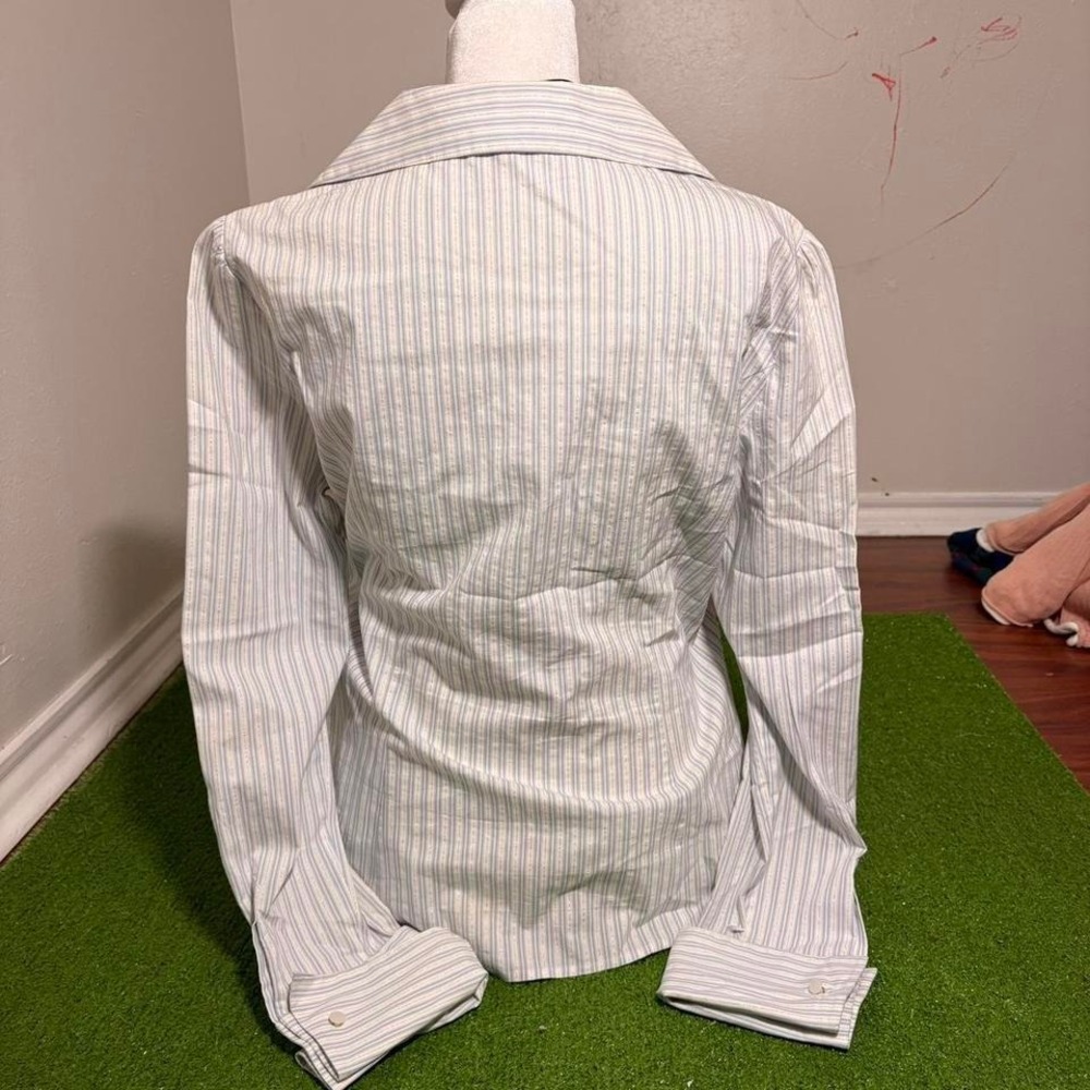 Vintage Y2K Antonio Melani Button Up Dagger Collar Business Casual Womens Size M - Picture 3 of 7